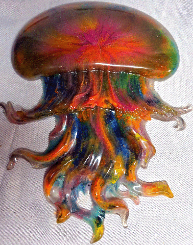 Shades of Brown Jellyfish  New  Handcrafted 3D Acrylic Art Piece